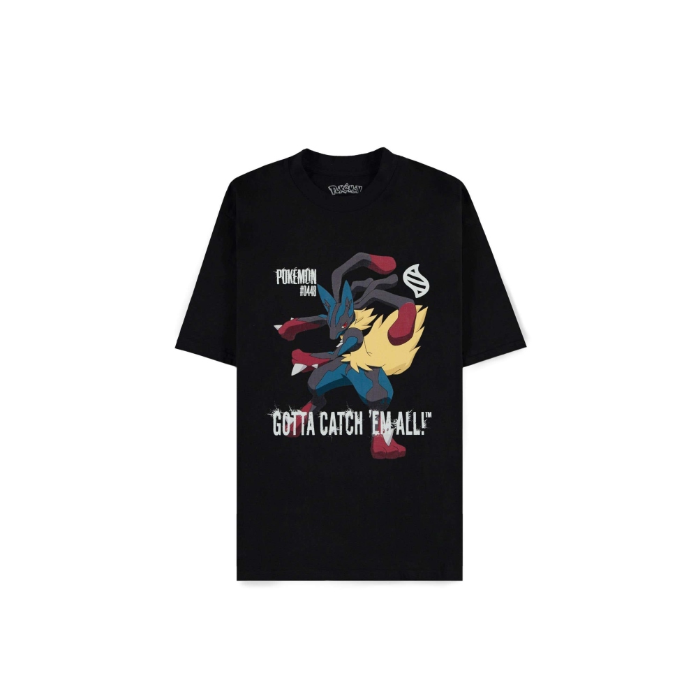 Pokémon - Mega Lucario Gotta Catch Em All Herren TShirt - Schwarz
